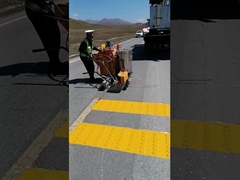 machine de marquage de lignes thermoplastiques convexes, profil de ligne, bruit de ligne